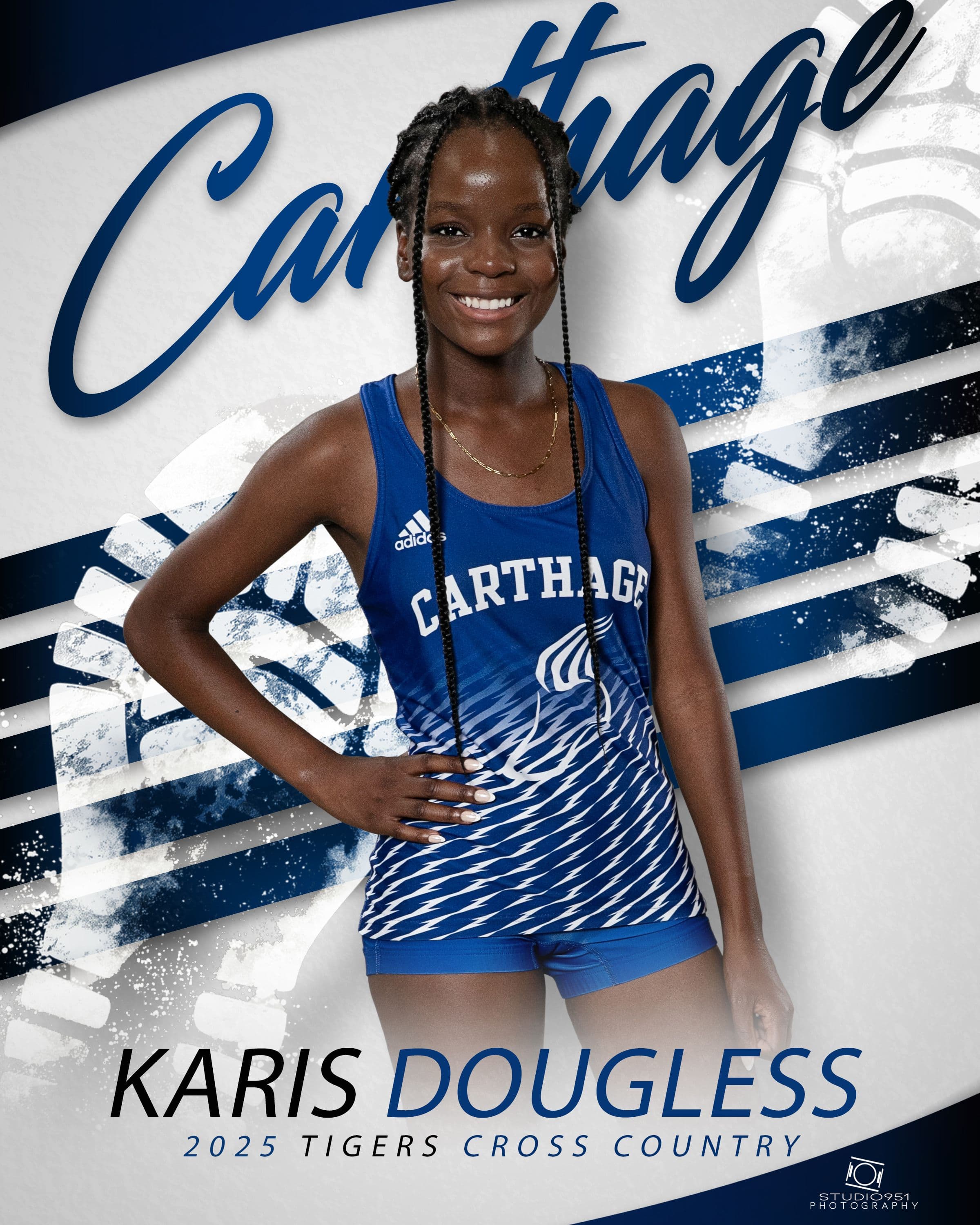 Carthage Tigers cross country composite — Karis Dougless