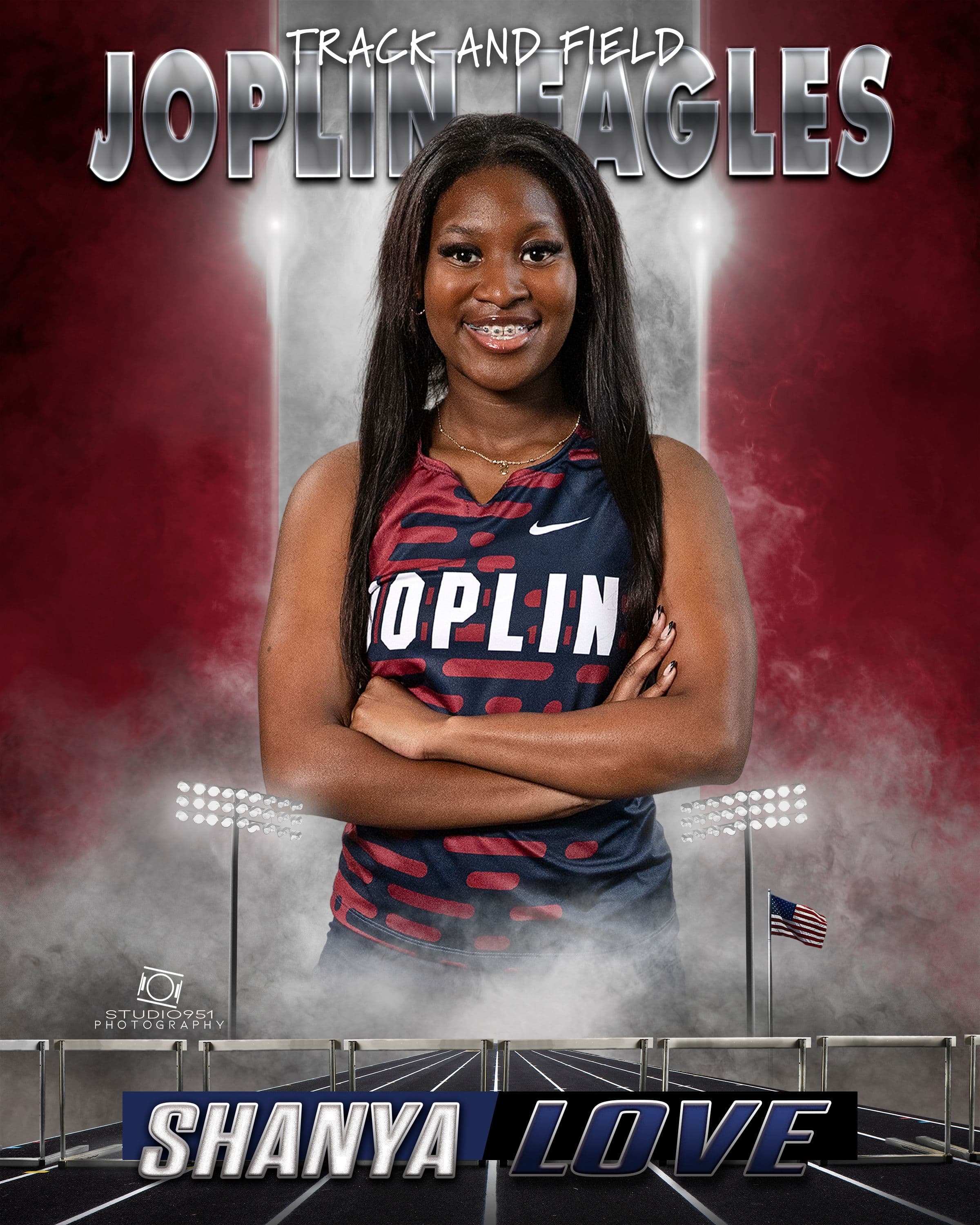 Joplin Eagles track & field composite — Shanya Love
